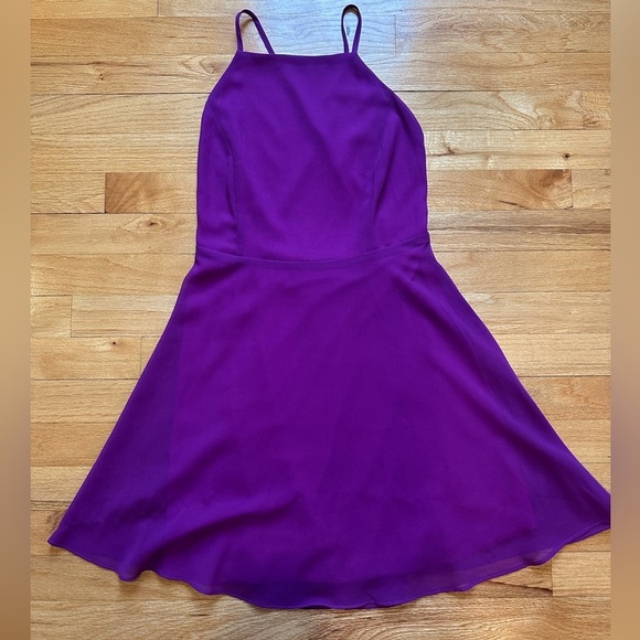 Letter of Love Magenta Backless Skater Dress - Picture 5 of 7